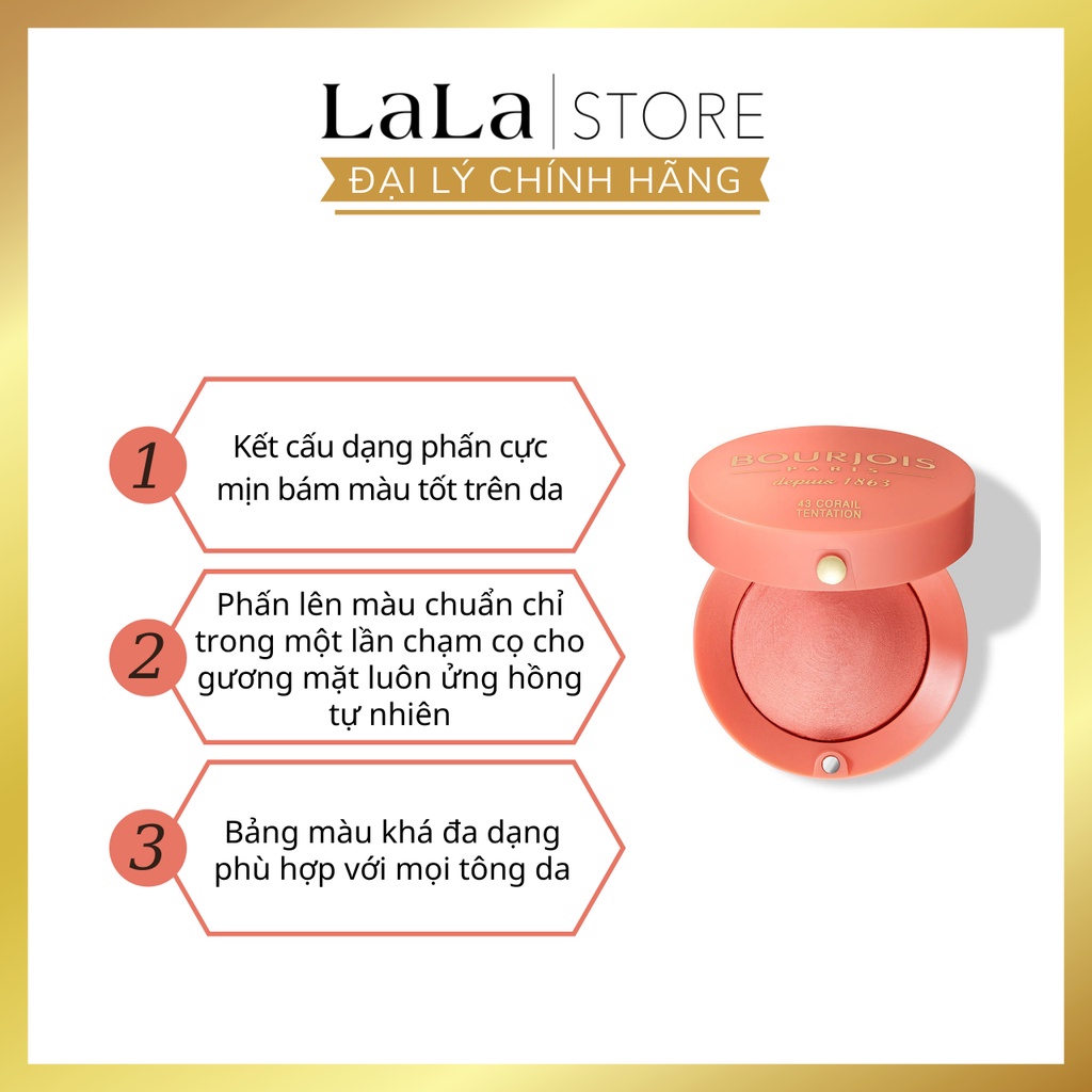 Phấn Má Hồng Bourjois Màu 32, 33 Pháp 2.5g