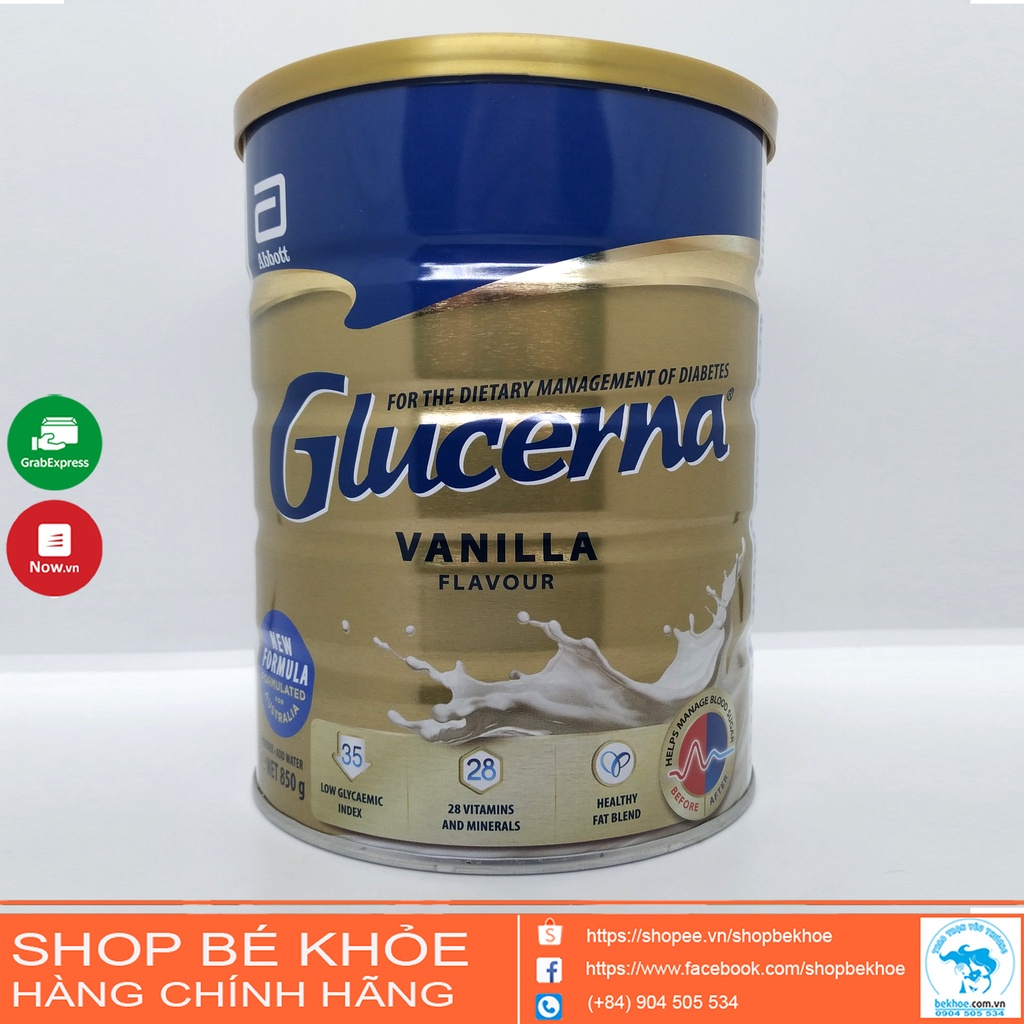 Sữa Glucerna 850gr Úc dành cho người tiểu đường Glucena