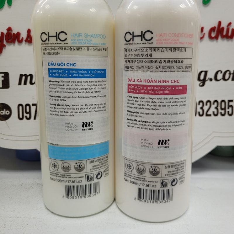Dầu gội, dầu xả, dầu hấp CHC Gocolor 500ml Hàn Quốc