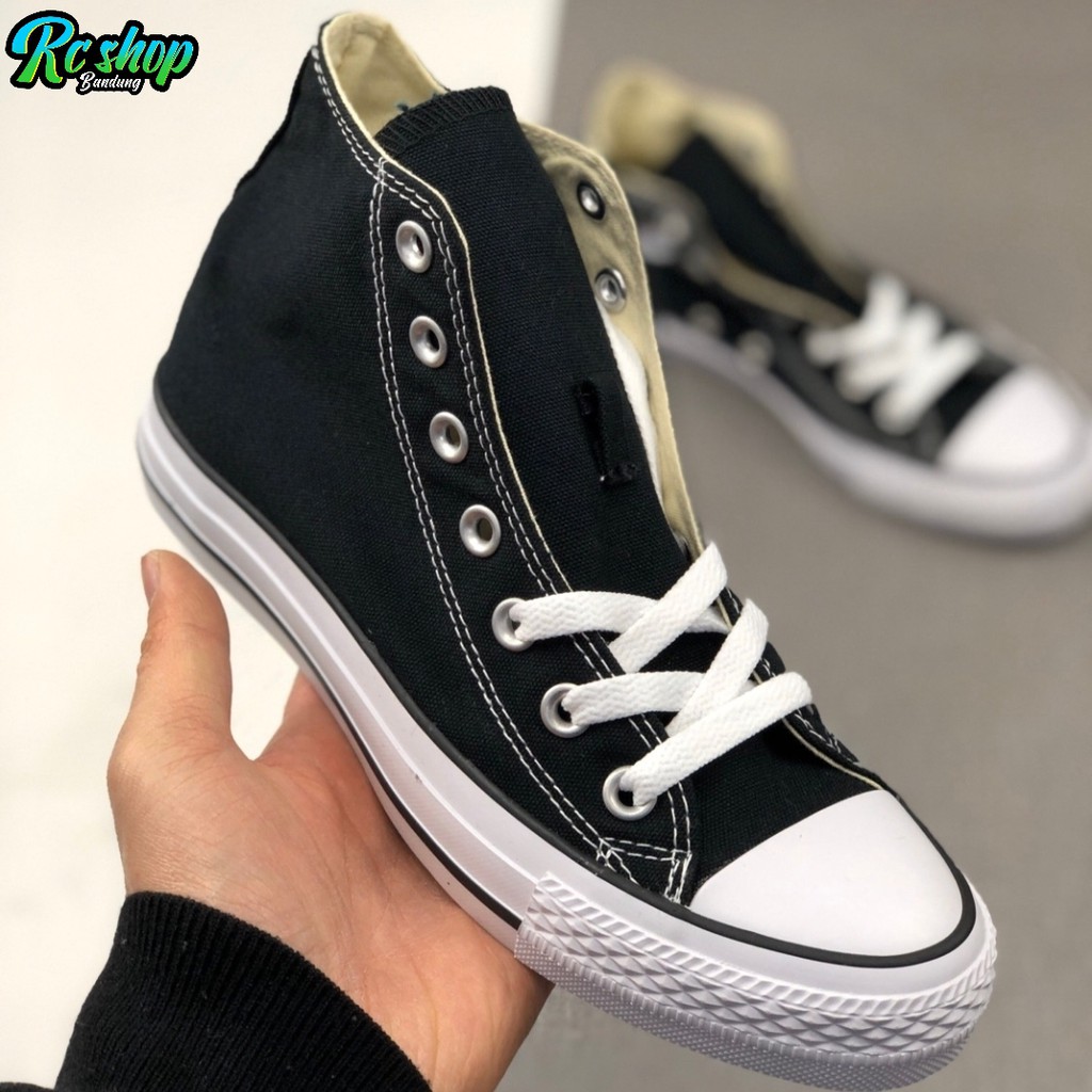 Giày Thể Thao Converse Allstar Cổ Cao Phối Màu Trắng Đen Kiểu Việt Nam Cá Tính