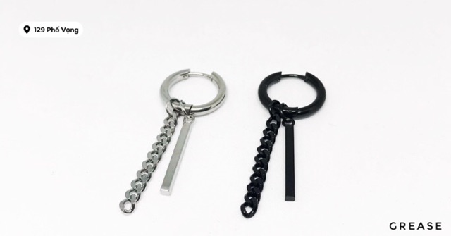 Khuyên vòng hoop kèm xích