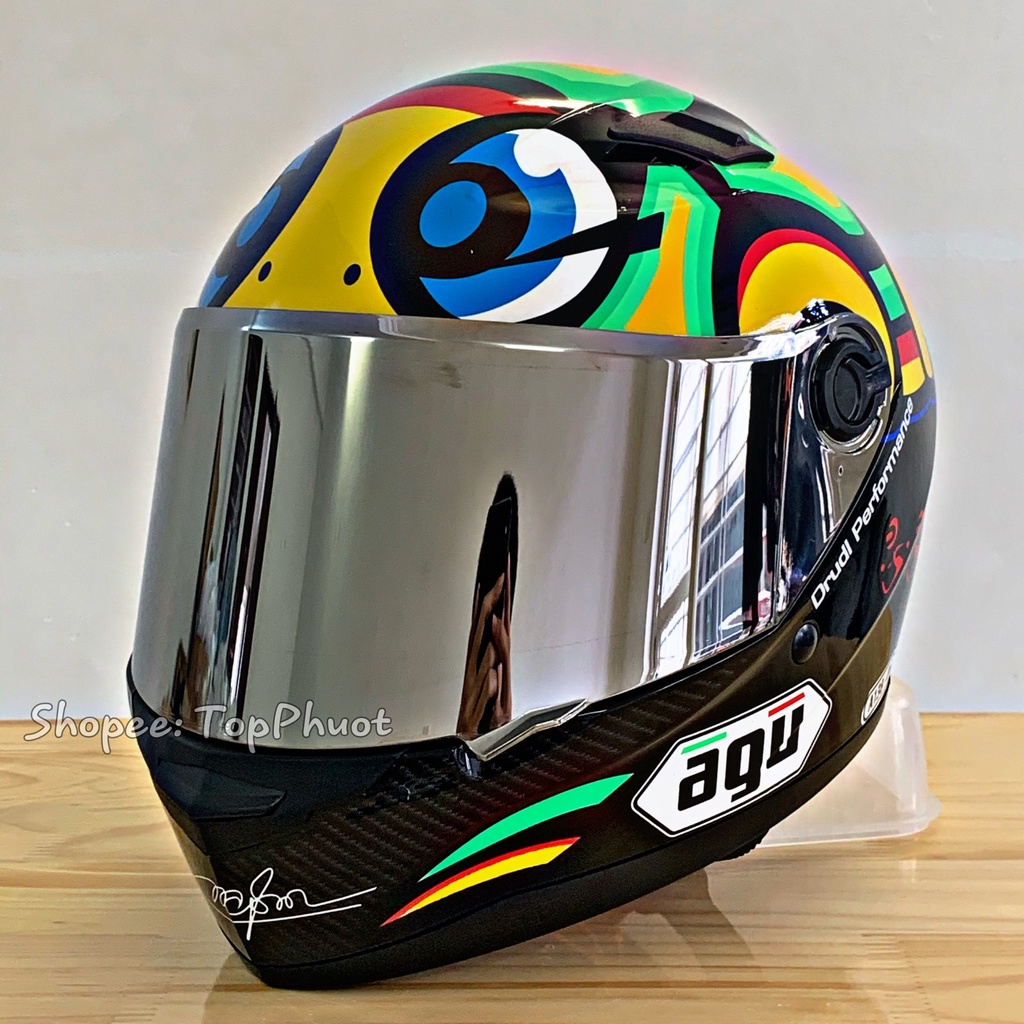 NÓN FULLFACE AGU RÙA KÍNH GƯƠNG Chống Nắng