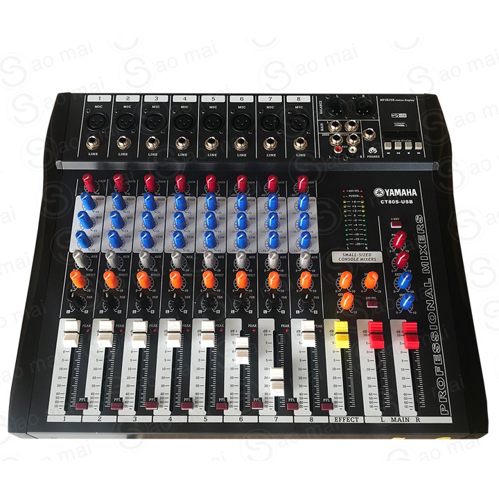 Mixer bàn 8 Line Ya.ma.ha CT80S-USB dùng cho sân khấu chuyên nghiệp