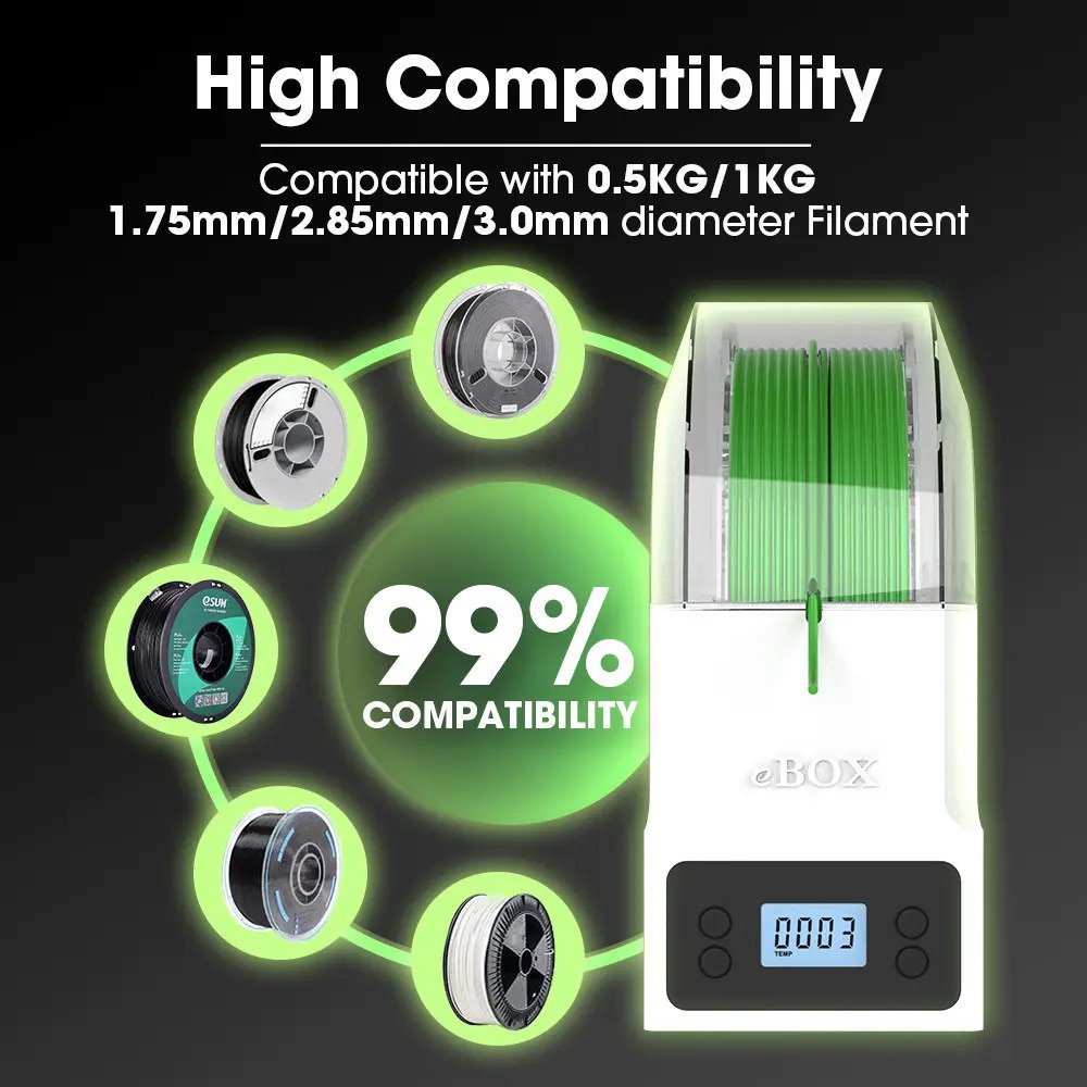 Hộp sấy sợi nhựa in 3d FDM eSun eBox Lite