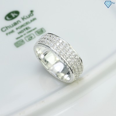 Nhẫn nam bạc thật đeo ngón trỏ đính đá cá tính NNA0234 - Trang Sức TNJ