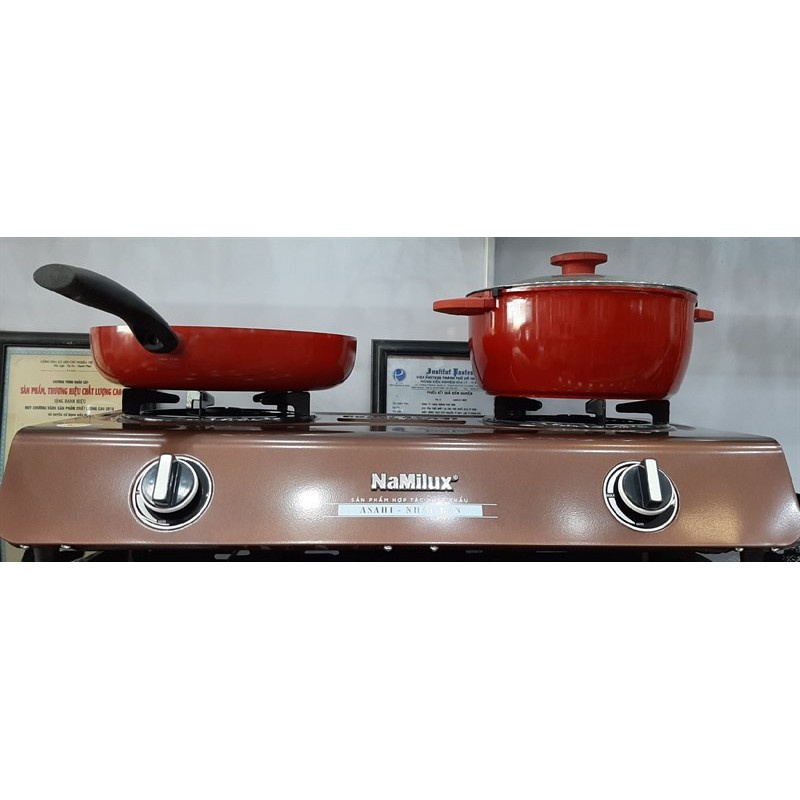Bếp Ga Bếp Gas Đôi Namilux DL2163APF Mặt Bếp Tráng Men - Hàng Chính Hãng