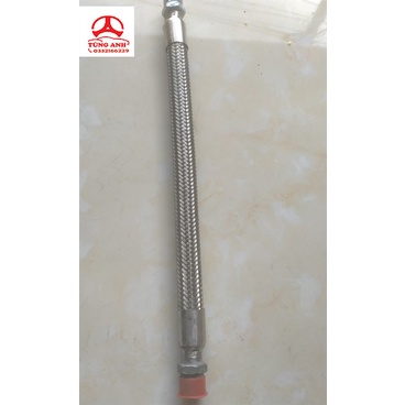 Ty ô bơm hơi( Ống thép trắng đan) 2 đầu ren phi 22cm dài 420cm