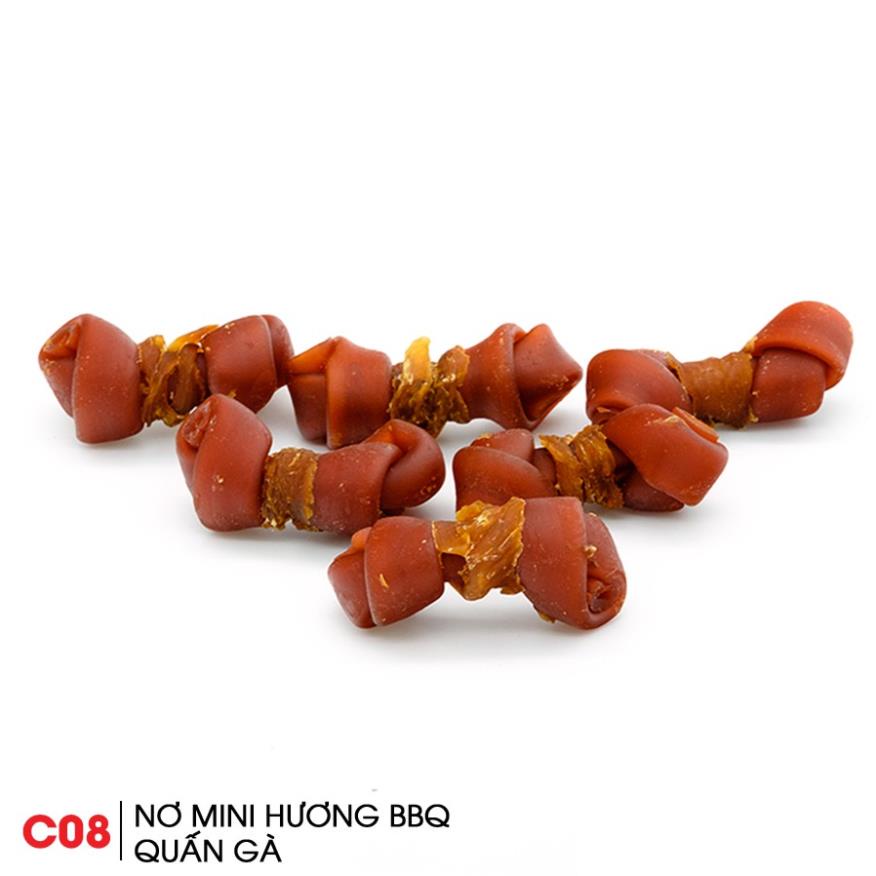 Nơ Hương BBQ Quấn Gà, Xương Gặm Cho Chó Fonti, Thơm Ngon Dinh Dưỡng, Làm Sạch Răng, 6Cục/100g/Túi, Made in Vietnam C08