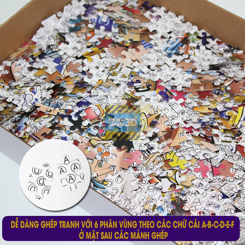 Bộ tranh ghép hình 1000 mảnh Jigsaw Puzzle, Tranh ghép hình bằng giấy kích thước lớn 75*50cm nhiều chủ đề đa dạng