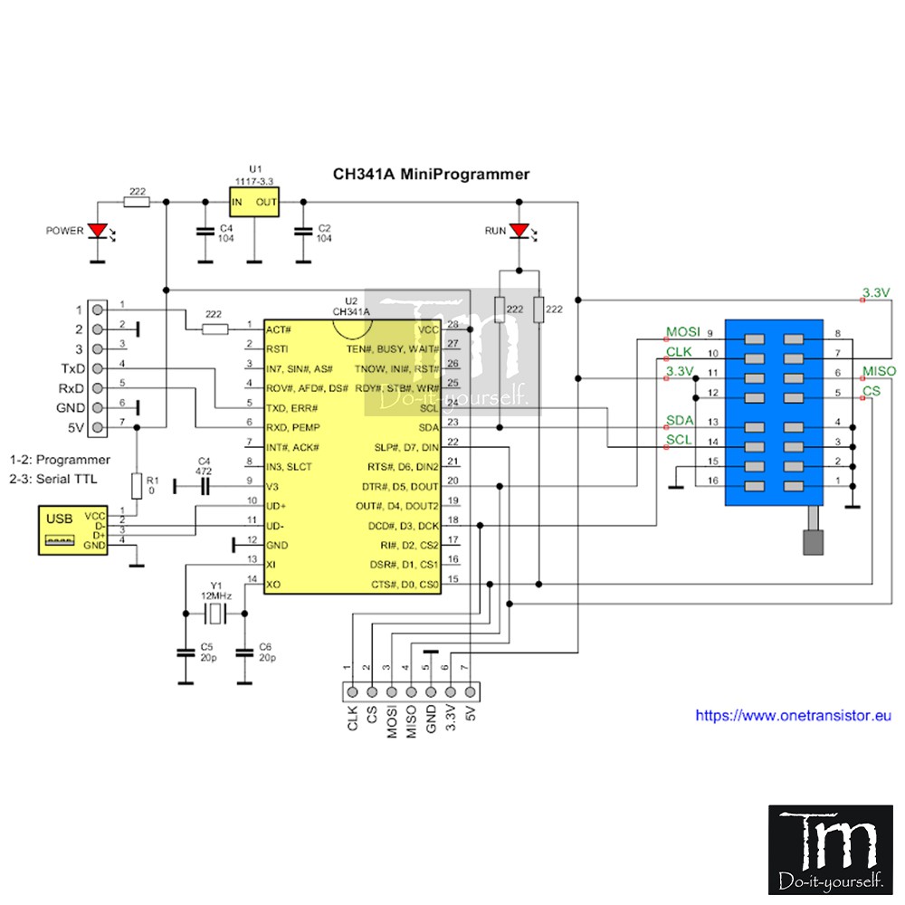 Mạch Nạp EEPROM Flash CH341A dòng 24xx 25xx Cổng USB