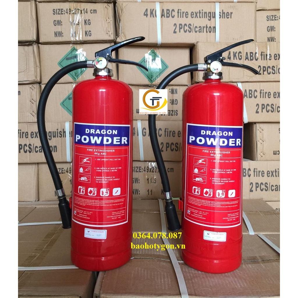 Bình chữa cháy/ bình cứu hỏa DRAGON 4KG ABC