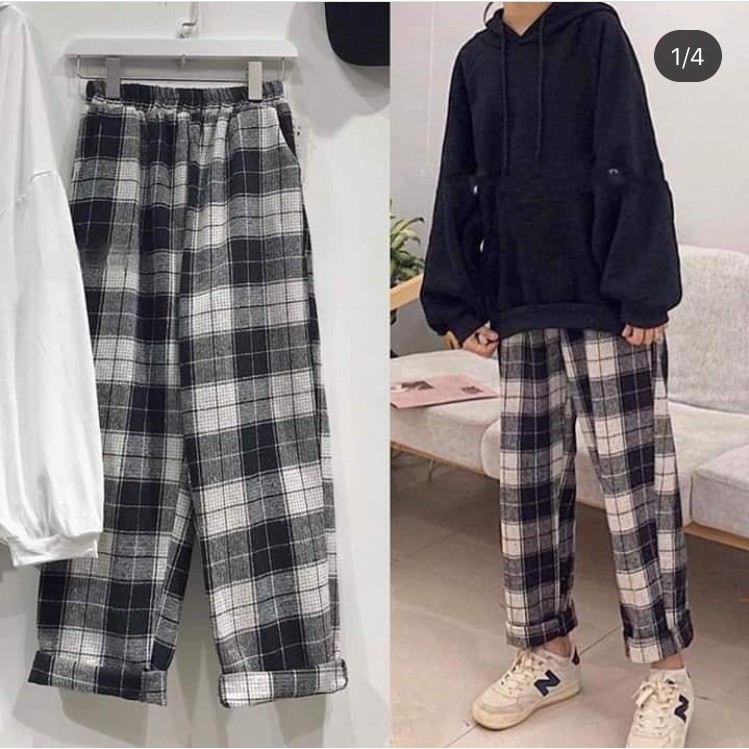 QUẦN DÀI CARO PLAID PANTS NAM NỮ CARO KIỂU JOGGER UNISEX HADI-XCS12308