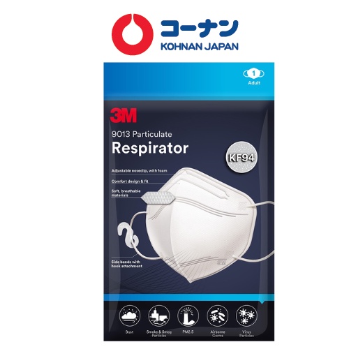 Khẩu trang 3M 9013 chính hãng đạt tiêu chuẩn KF94, ngăn ngừa bụi mịn