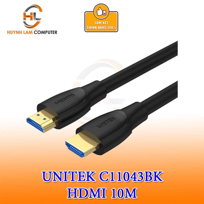 Cáp HDMI 10m Unitek C11043BK chuẩn 2.0v FullHD hỗ trợ 4K*2K - Hãng phân phối