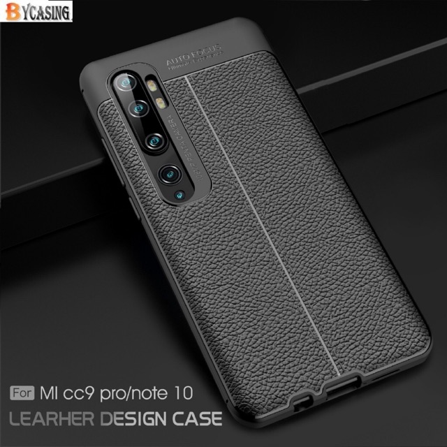 Ốp lưng Xiaomi CC9 Pro/ Mi Note 10 Vân da Auto focus chống sốc