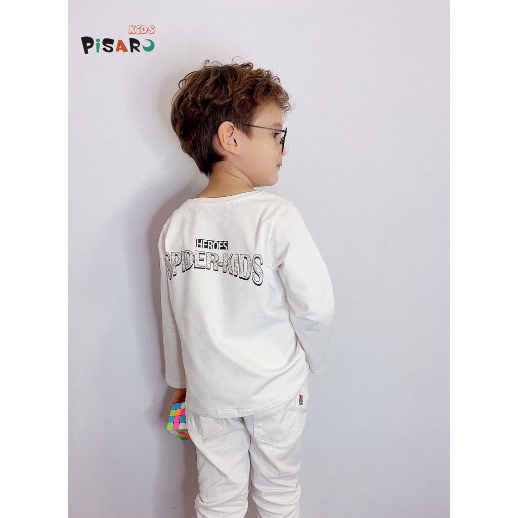 Áo thun bé trai và bé gái PISAROKIDS chất vải Cotton cao cấp co giãn mềm mại