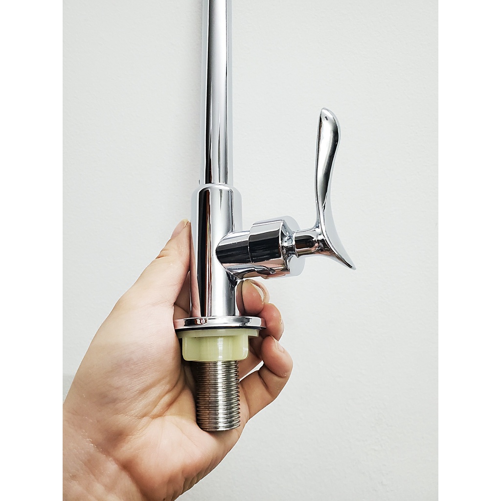 (vòi cổ bi bao không lỏng cần) vòi rửa chén bát lạnh xoay 360 độ