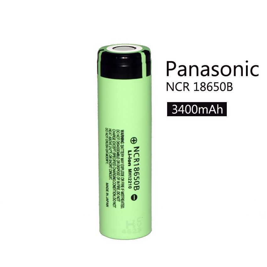 Pin Sạc Li-Ion 3.7V 3400mAh Panasonic NCR 18650B (Loại tốt CHÍNH HÃNG) (Giá 1 viên)