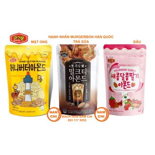 Hạnh Nhân Tẩm Bơ Mật Ong Murgerbon Honey Butter Almond 200g Hàn Quốc (3 Vị Mật Ong Trà Sữa Dâu)