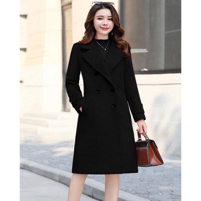 Áo Khoác Dạ Len Dáng Dài Phối Nút Cao Cấp Form Chuẩn Hàng Quảng Châu Màu Đỏ | BigBuy360 - bigbuy360.vn