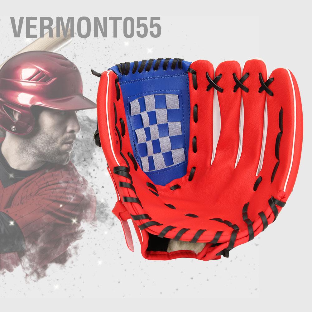 Vermont055 PU Leather Baseball Glove Practicing Training Competition Gloves for Teenager Children