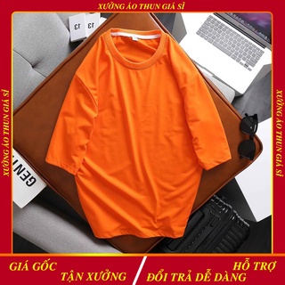 Áo Phông Trơn Nam Nữ Màu Cam