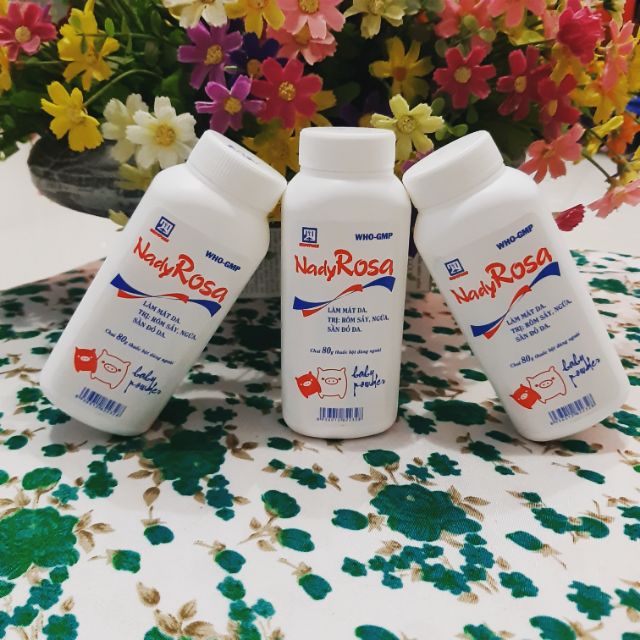 Phấn rôm sảy Nady Rosa 80g