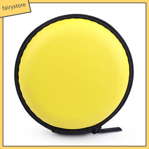 Túi cao su đựng tai nghe hình tròn có khóa kéo