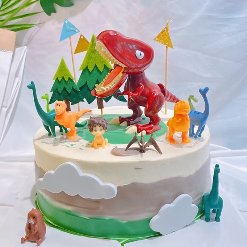 phụ kiện bánh sinh nhật [FREESHIP❤️] set 12 khủng long và em bé tarzan