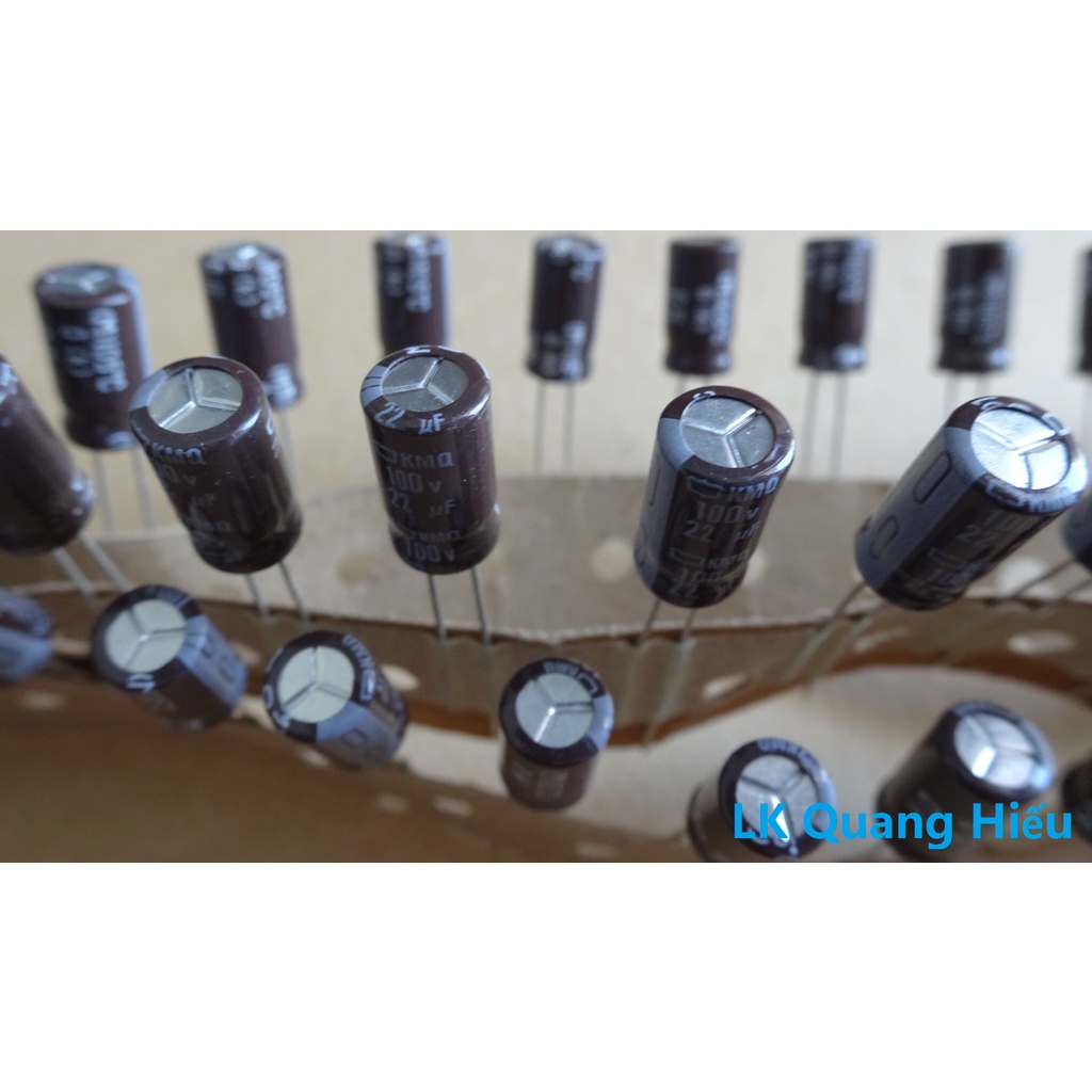 Tụ hóa 100v 22uf chính hãng Nippon Chemi-Con