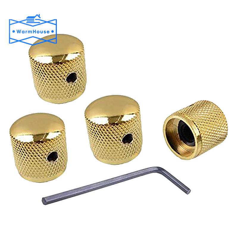FENDER Set 4 Núm Vặn Điều Chỉnh Tốc Độ Âm Lượng Bằng Kim Loại Kèm Ốc Vít Cho Đàn Guitar Điện