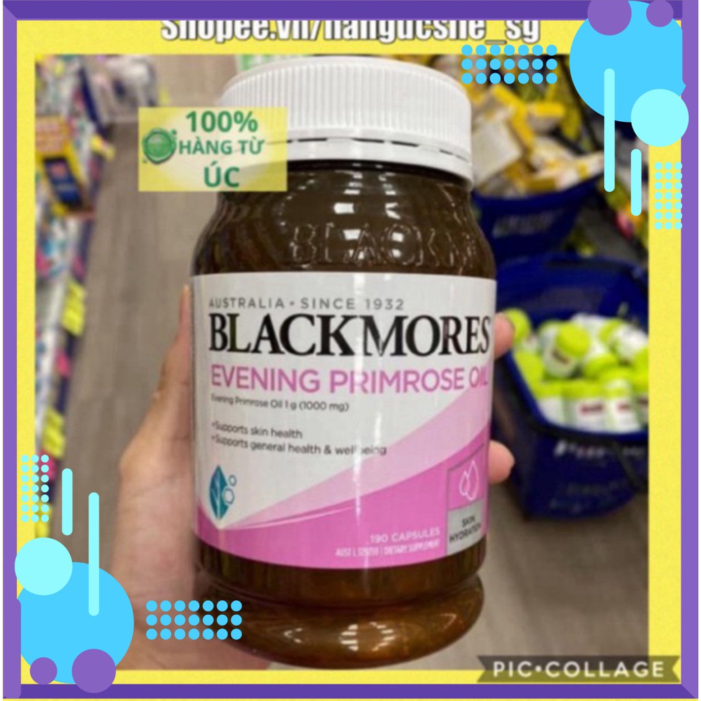 GIÁ RẺ NÀO BÀ CON (Date 09/2023 - Mẫu mới) Viên uống Tinh dầu Hoa Anh Thảo Blackmores Evening Primrose Oil Úc 190 viên G