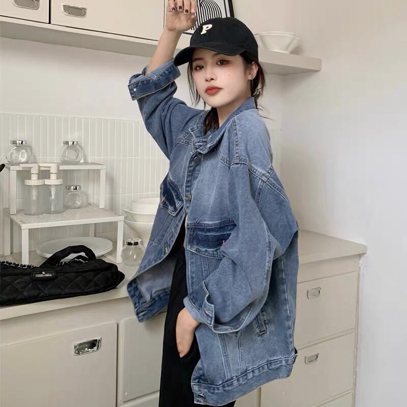 Áo khoác bò khoác jean siêu đỉnh dưới 65 kg