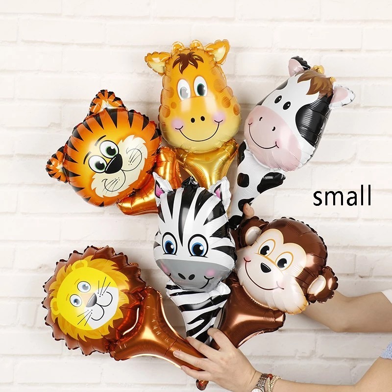 Bong bóng lá nhôm hình đầu động vật tùy chọn kiểu dáng dùng trang trí tiệc sinh nhật
