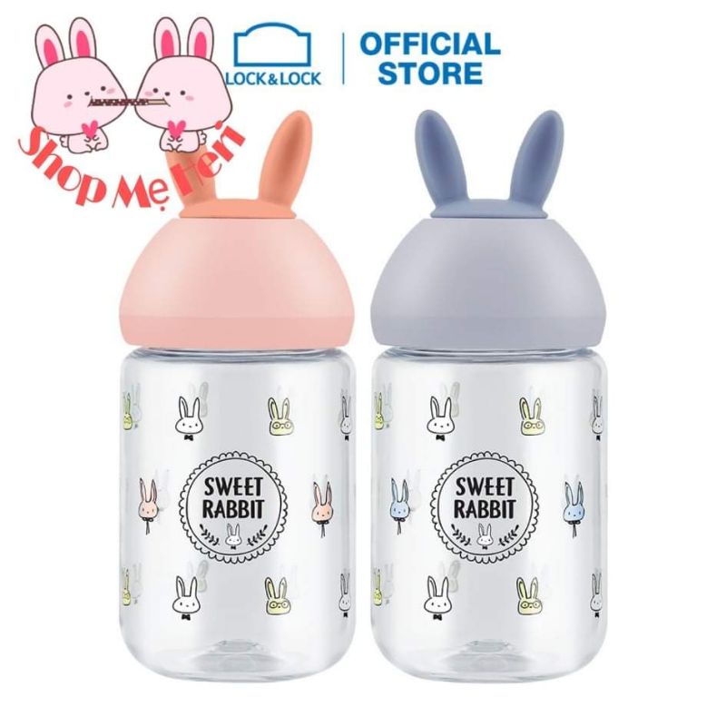 Bình nước hình tai thỏ Lock&Lock cute bottle 380ML cho bé