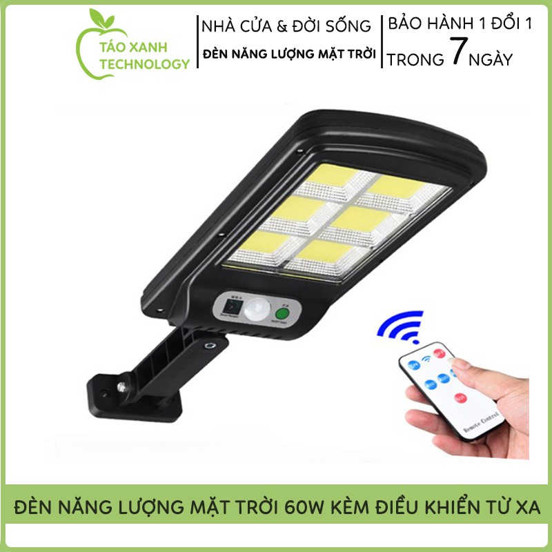 🔏FREE SHIP🔏 Đèn Năng Lượng Mặt Trời Solar Street Lamp 6 Bóng Led To Cảm Biến Chuyển Động, Kèm Điều Khiển Tắt Bật Từ Xa