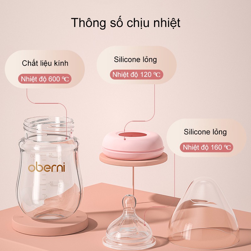 Bình sữa thủy tinh chong bé sơ sinh 150ML, bình sữa rộng chống sặc và bình sữa chống đau bụng cho bé