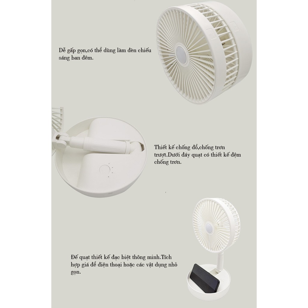 [Sale 1 Ngày Duy Nhất ]QUẠT TÍCH ĐIỆN GẤP TRÒN SIÊU GỌN BẢO HÀNG 6 THÁNG MỘT LẦN SẠC DÙNG  ĐƯỢC 240 PHÚT | BigBuy360 - bigbuy360.vn