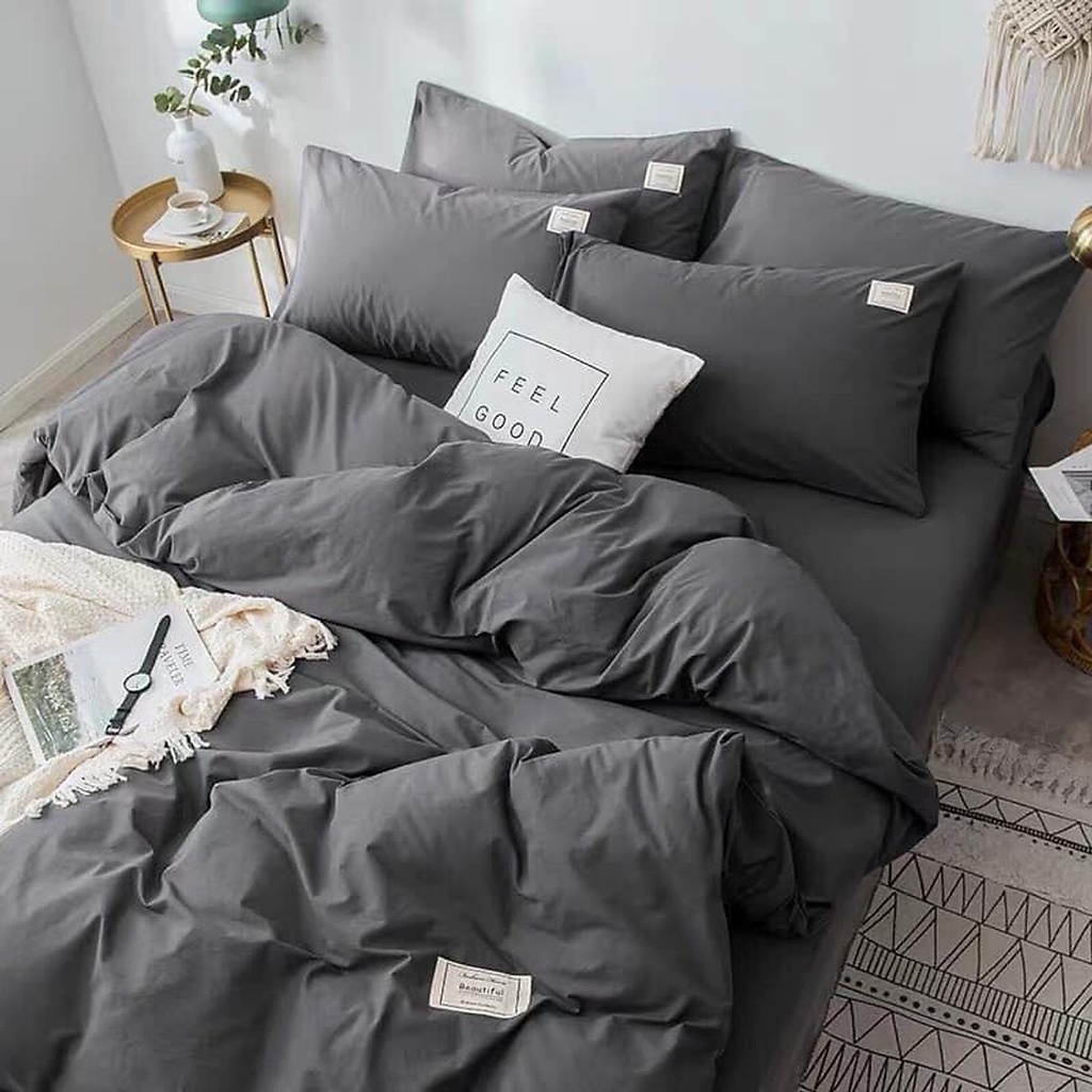 Bộ chăn ga gối Cotton tici drap giường đủ kích thước trải nệm 1m2, 1m4, 1m6, 1m8, 2m2 - Hàng nhập khẩu