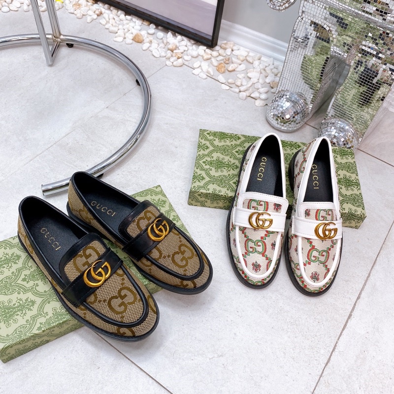 Giầy Gucci Hoạ Tiết Trắng Nâu Full Size 35-39  -  By Anh Dinh Phuong