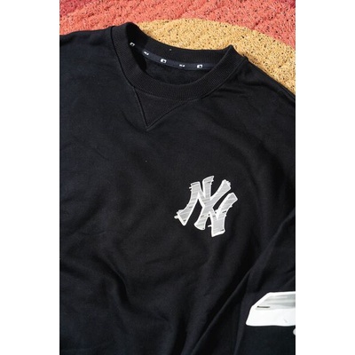 Áo Nỉ Dài Tay MLB Logo To Họa Tiết In