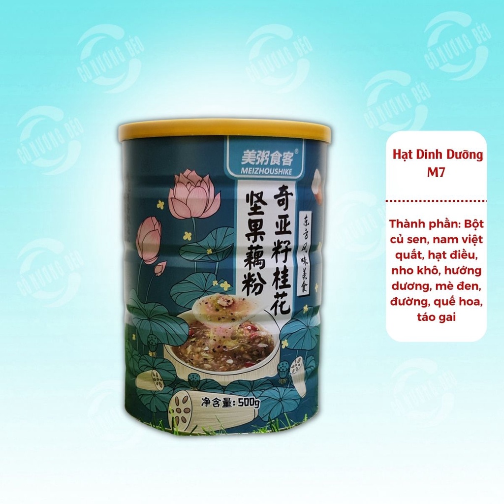 Bột củ sen mix hạt dinh dưỡng, trái cây, dưỡng nhan M7 - Đồ ăn vặt Cô Nương Béo