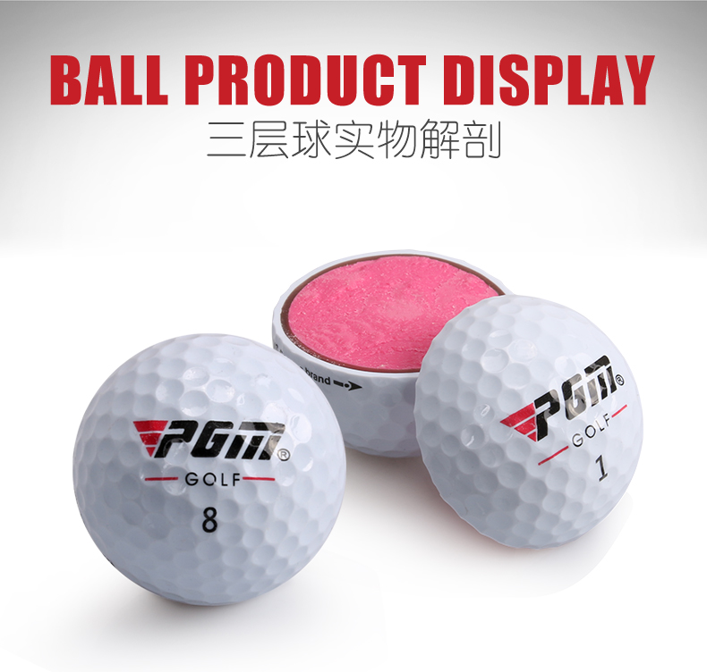 [Chính hãng] Q017 Bóng Chơi Golf Lõi Kép - PGM 3 Layers Golf Ball Set