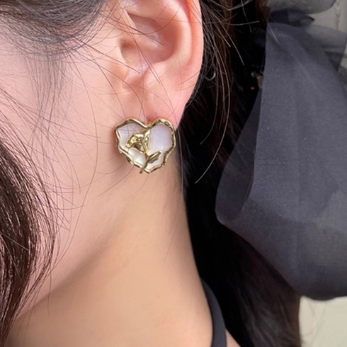 Bông Tai Mạ Bạc 925 Kiểu Hàn Quốc Sang Trọng Cho Nữ