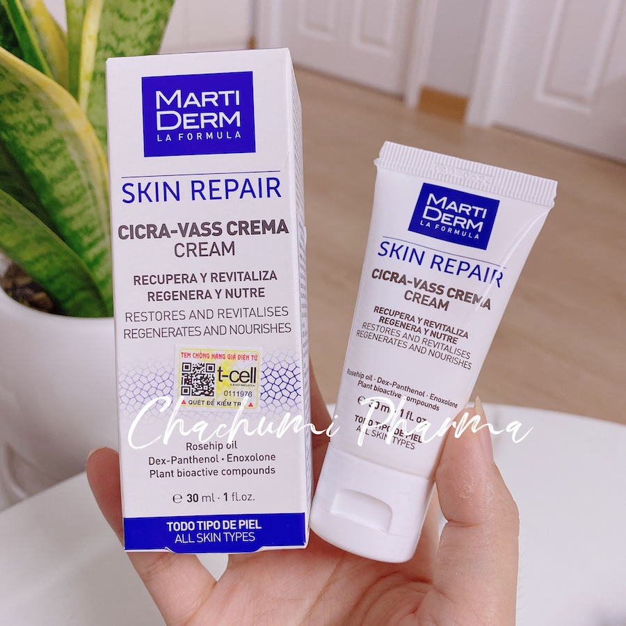 Kem dưỡng phục hồi da nhạy cảm martiderm skin repair cicra vass cream