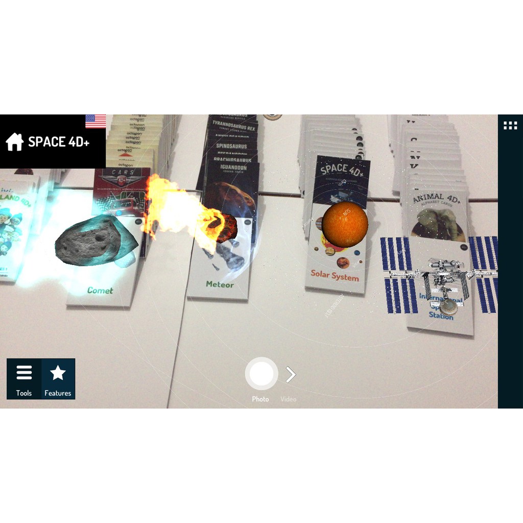 [Space 4D] Bộ thẻ flashcard Không Gian 4D thực tế ảo tăng cường