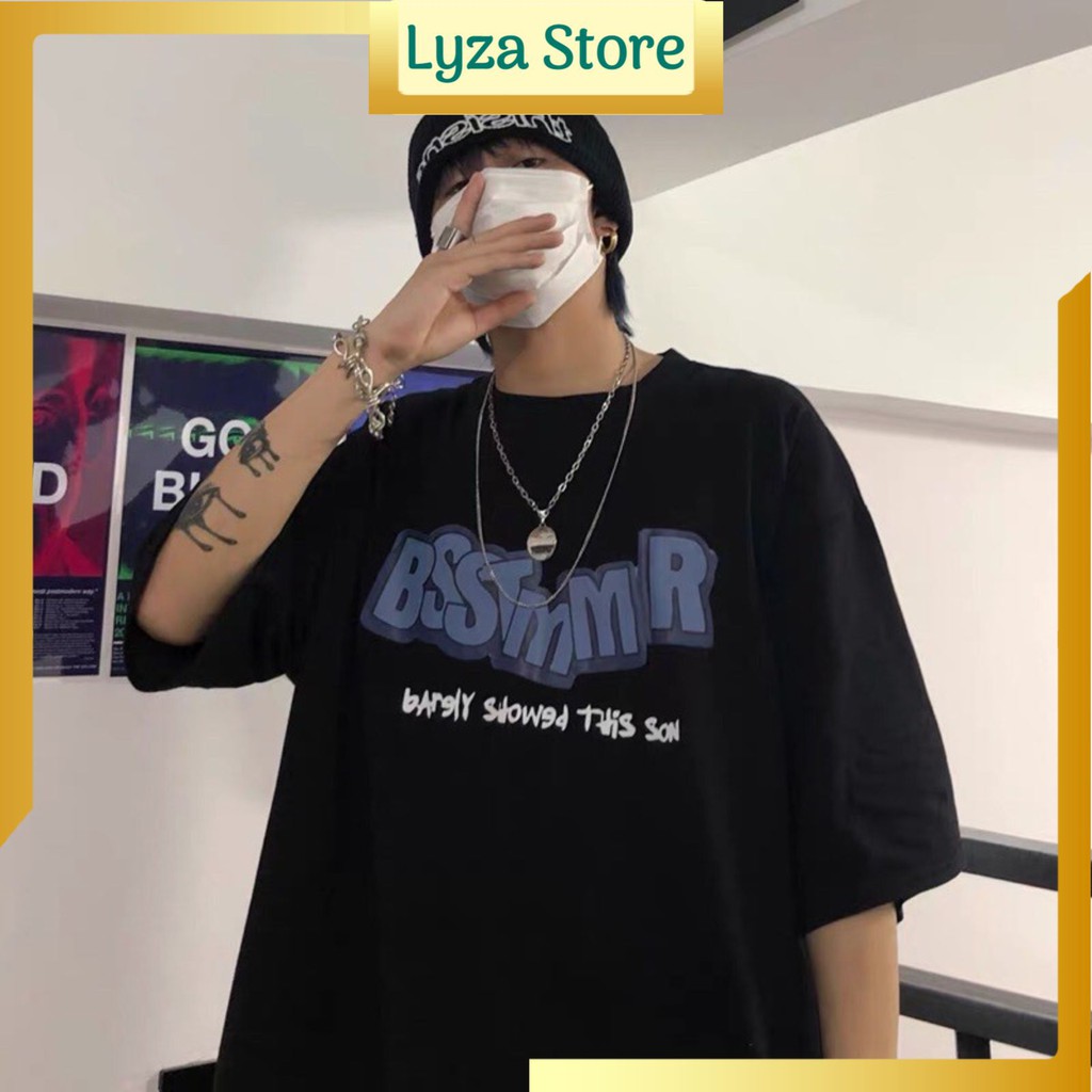 Áo thun tay lỡ dáng rộng unisex dưới 75kg - Bsstmmr