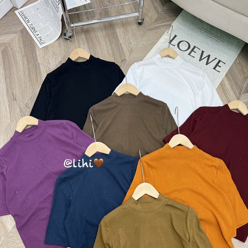 ÁO THUN HÀN CỔ 3 PHÂN TAY LỠ SIÊU CO GIÃN LOẠI 1 MS15772