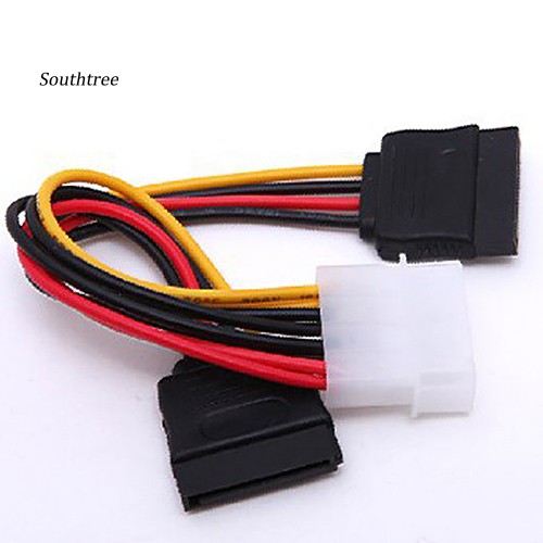 (Hàng Có Sẵn) Dây Cáp Chuyển Đổi Từ 4 Pin Ide Molex Sang 15 Pin 2 Serial Sata