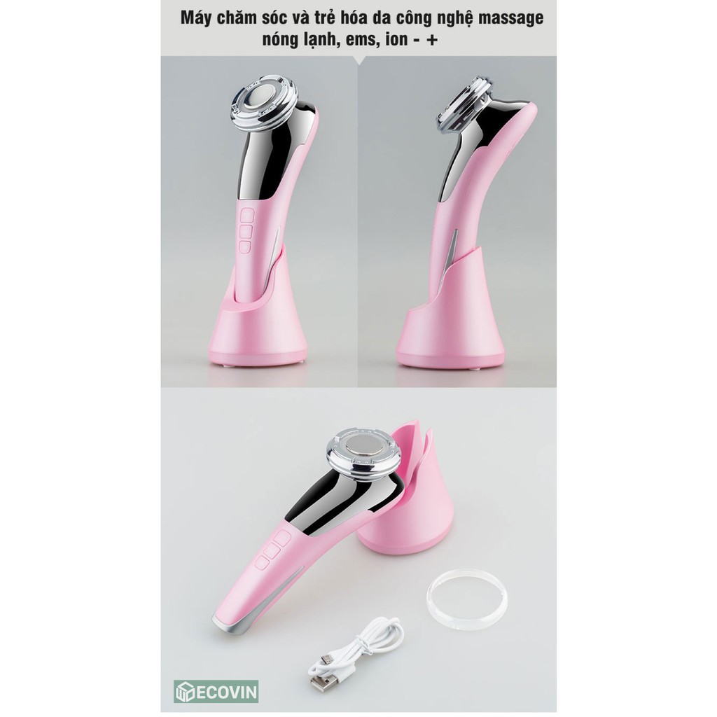 Máy Massage Mặt ION Nóng Lạnh Cầm Tay, Mát Xa Nâng Cơ Mặt, Đẩy Dưỡng Chất 💝FREESHIP💝 | BigBuy360 - bigbuy360.vn